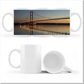 Fotó bögre Megvilágított híd éjszaka