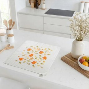 EMI Ősz fehér damaszt terítő 40x40 cm