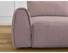 Világos rózsaszín sarokkanapé Aden – Bobochic Paris