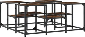 vidaXL füstös tölgy színű szerelt fa dohányzóasztal 91 x 91 x 40 cm