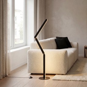 Design állólámpa fekete, LED-del, 3 fokozatban dimmelhető - Gate