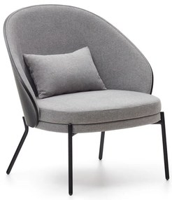 Fekete-szürke fotel Eamy – Kave Home