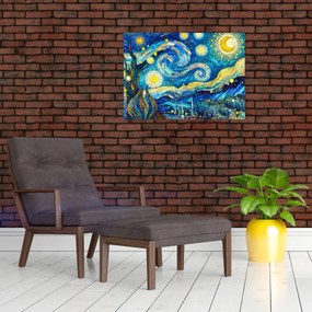 Kép – Csillagos éjszaka mozaikja (70x50 cm)