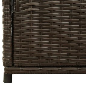 barna polyrattan kerti tárolószekrény 105 x 55 x 113 cm