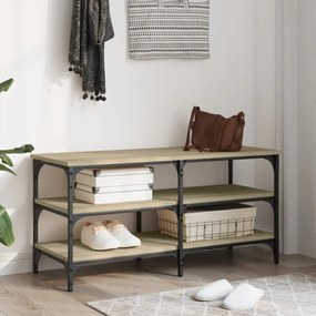 sonoma tölgy színű szerelt fa cipőpolc 100 x 38,5 x 49 cm