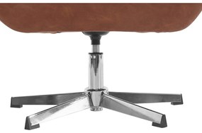 Barna bőrutánzat fotel Naomi - Støraa