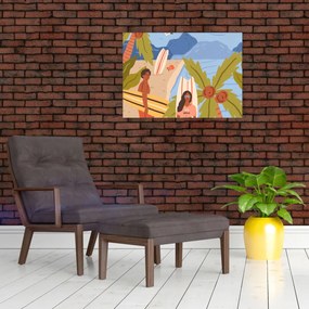 Üveg kép - Élvezd az életed (70x50 cm)