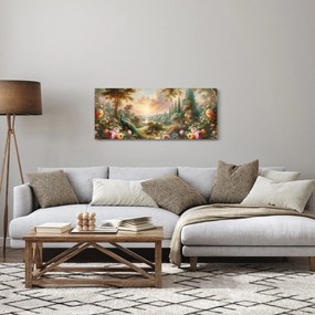 Kép - Pávák a kertben (120x50 cm)