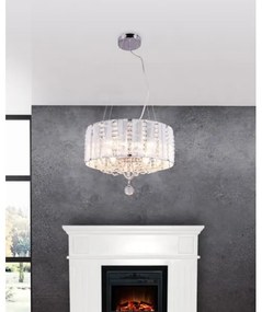 Globo 15091H - Kristálycsillár zsinóron WALLA 4xE14/40W/230V