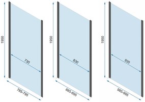 Zuhanykabin REA Rapid Slide Chrome