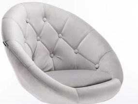 HR8516 Acél modern velúr szék arany lábbal