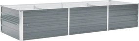 vidaXL szürke horganyzott acél kerti magaságyás 240 x 80 x 45 cm