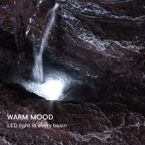 Blumfeldt Stonehenge XL, napelemes szökőkút, LED világítás, polyresin, lítium-ion akkumulátor