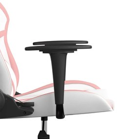 fehér és rózsaszín műbőr játékszék