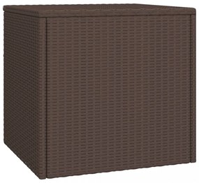 3 db barna polyrattan kisasztal
