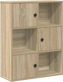 vidaXL sonoma tölgy színű szerelt fa könyvszekrény 60x24x76,5 cm