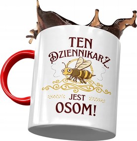 Piros Bögre Újságírónak Darázs! Ajándék Nyomtatott Fotóval