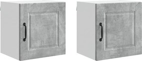 vidaXL Konyhaszekrény 2 pcs Beton Szürke 40 x 31 x 40 cm Faanyag