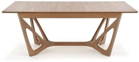 Asztal Houston 782Dió, 77x100x160cm, Hosszabbíthatóság, Közepes sűrűségű farostlemez, Természetes fa furnér, Fa