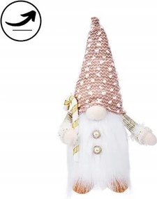 Csillogó karácsonyi manó Jingle 30 cm többféle Barna