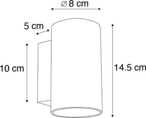 Okos dizájn fali lámpa fekete, 2 Wifi GU10-zel - Sandy