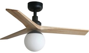 FARO 34284WT-11L-Str. vent. KLIM S 1xE27/15W/230V fenyő/fekete átm.92,5cm WT+DO