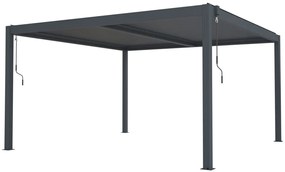 Bioklimatikus pergola G21 Austin 4x4 m, antracit színű alumínium