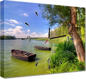 Falióra 40x30 Tó Csónakok Tájkép