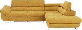Sarokülőgarnitúra, mustár, jobbos, FABIA