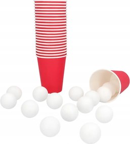 Sörpong szett, 22 bögre és 15 labda