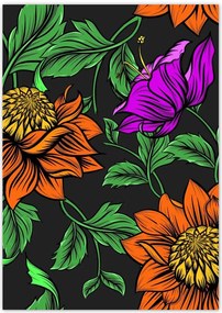 Poszterek A5 Pion Virágok Levelek