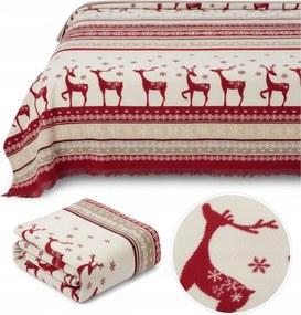 Karácsonyi Takaró 150x200 Ágytakaró Pléd Vastag Puha Meleg Pamut