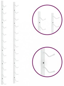 fehér vas falra szerelhető bortartó állvány 12 palacknak