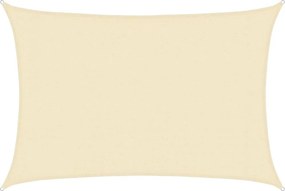 vidaXL krémszínű HDPE napvitorla 160 g/m² 3 x 4,5 m