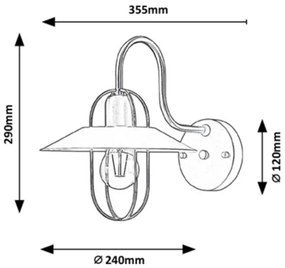 Rabalux - Fali lámpa 1xE27/40W/230V