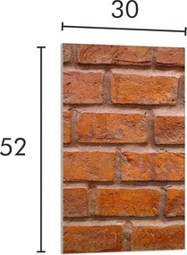 Üveg Vágódeszka 30x52 Tégla