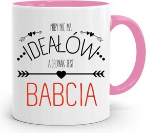 Rózsaszín Bögre Nagymamáknak Nincsenek Tökéletesek, Mégis fényképes nyomattal