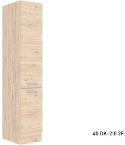TOULOUSE 40 DK-210 2F magas konyhaszekrény, 40x210x57, tölgy Bordeaux