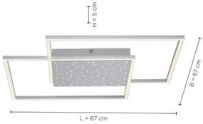 Paul Neuhaus 6024-55 - LED Dimmelhető felületre szerelhető csillár YUKI LED/49W/230V + távirányító