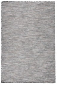 barna-kék lapos szövésű kültéri szőnyeg 120 x 170 cm