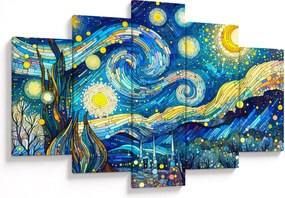 Kép – Csillagos éjszaka mozaikja (150x105 cm)