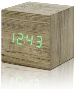 Digitális ébresztőóra Wooden Cube Click – Gingko