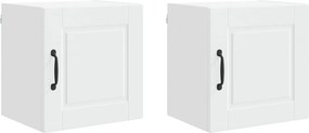 vidaXL Konyhaszekrény polcokkal 2 pcs Fehér 40 x 31 x 40 cm Faanyag