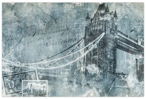 Kép - Tower Bridge hideg tónusokkal (90x60 cm)