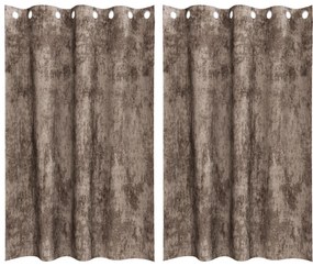 Grommet Függönyök Cappuccino Poliészter 140 x 175 cm