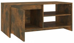 füstös tölgy színű szerelt fa dohányzóasztal 102 x 50 x 45 cm