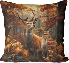 Őszi Díszpárnahuzat 40X40 CM Szarvas Őszi Levelek 455
