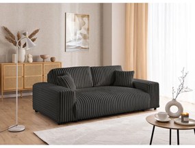 Sötétszürke kordbársony kanapé 213 cm Justin – Ropez