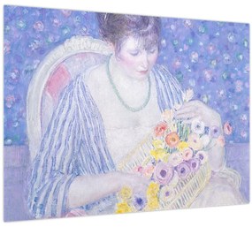 Kép - Frederick Carl Frieseke,  The Basket of Flowers, reprodukciók (70x50 cm)