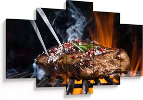 Egy sült steak képe (150x105 cm)